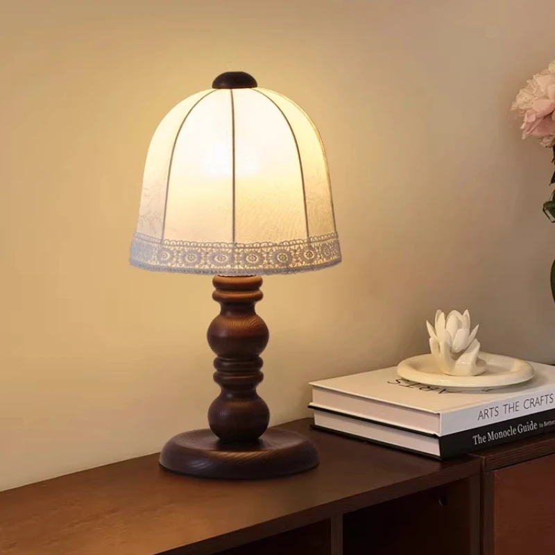 French Vintage Fabric Table Lamp Bedroom Bedside Study Teahouse Living Room American Romantic Art Antique Solid Wood Night Light
French Vintage Fabric Table Lamp Bedroom Bedside Study Teahouse Living Room American Romantic Art Antique Solid Wood Night Light