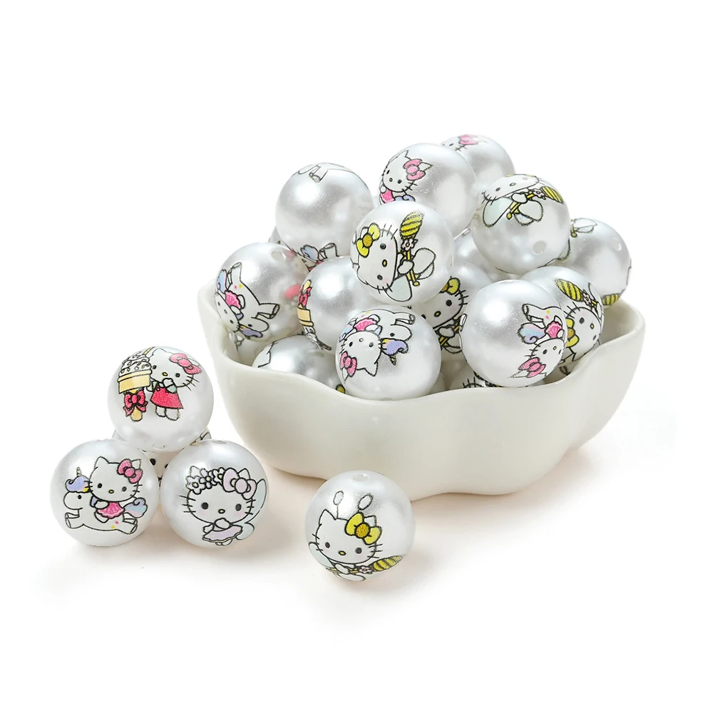 10pcs Sanrio Hello Kitty Round Beads Pearl White Color Acrylic Beads For Women DIY Pacifiers Chain Dummy Clips Jewelry Making
10pcs Sanrio Hello Kitty Round Beads Pearl White Color Acrylic Beads For Women DIY Pacifiers Chain Dummy Clips Jewelry Making