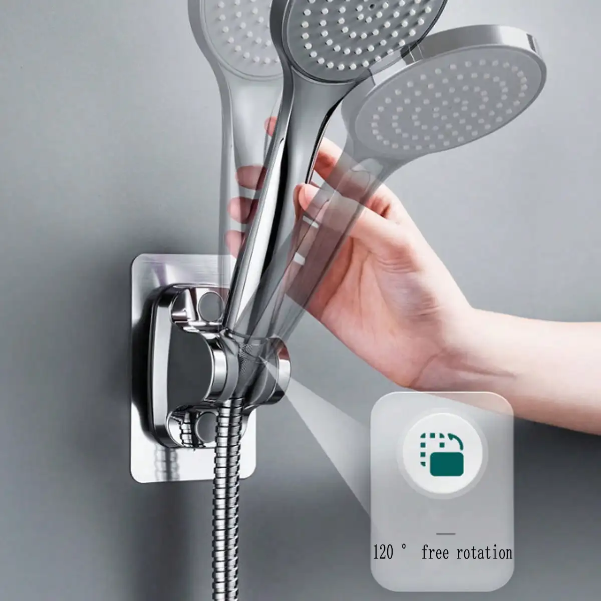 1pc Free Punching Shower Bracket, Bathroom Shower Nozzle Adjustable Hanging Rack, Shower Suction Cup Accessories, Universal Fixed Base, Bathroom Accessories.There may be some color differences
1pc Free Punching Shower Bracket, Bathroom Shower Nozzle Adjustable Hanging Rack, Shower Suction Cup Accessories, Universal Fixed Base, Bathroom Accessories.There may be some color differences