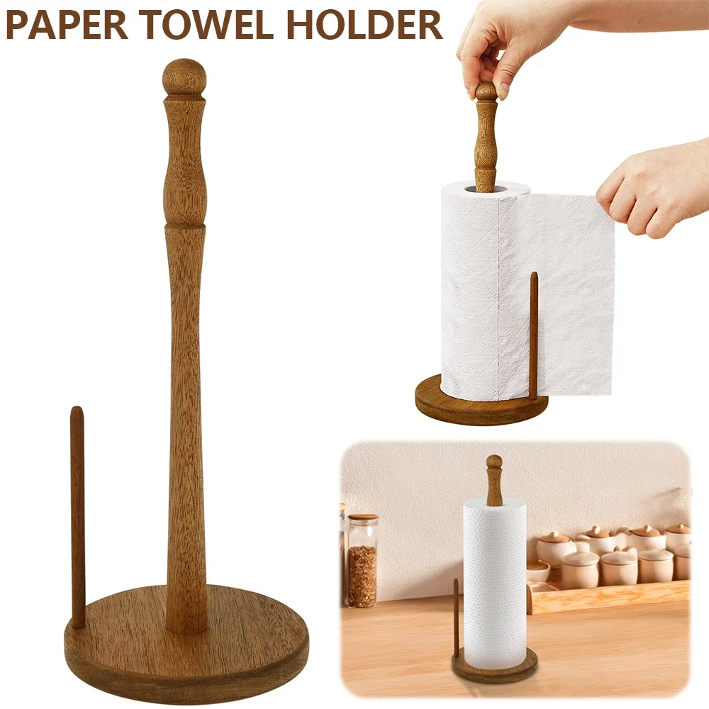 Wooden Paper Towel Holder Stand Kitchen Towel Roll Stand Anti-Skid Tissue Vertical Stand Rack Countertop Decoration for Bathroom
Wooden Paper Towel Holder Stand Kitchen Towel Roll Stand Anti-Skid Tissue Vertical Stand Rack Countertop Decoration for Bathroom
