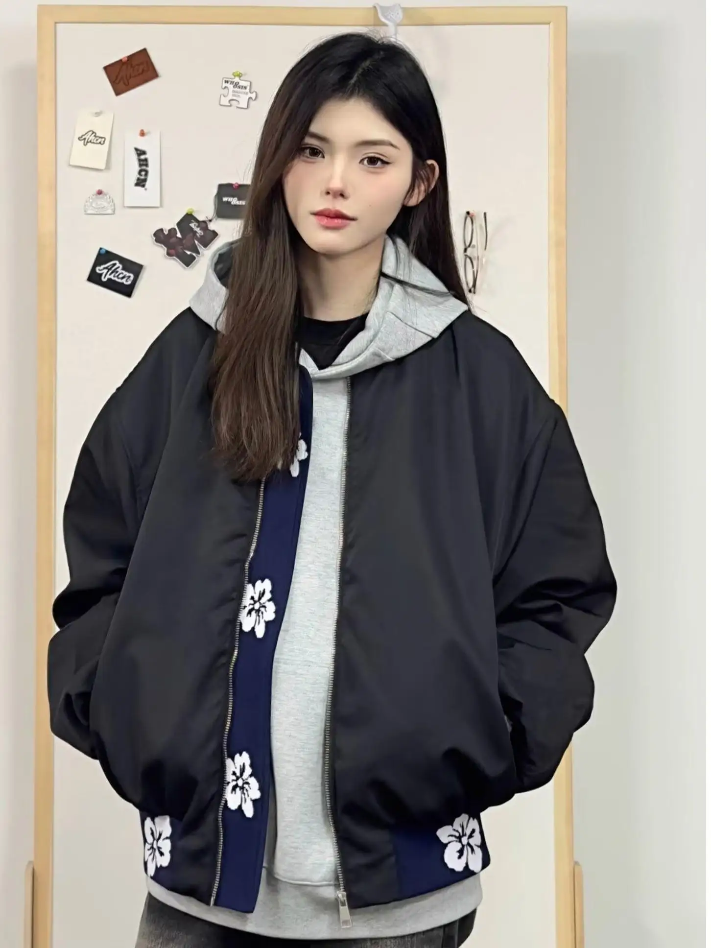 Cleanfit Embroidered Pilot Jaet Thiened Cotton Winter Coat Men's Loose Fit Casual Bomber Sle Warmth Youth Faion
Cleanfit Embroidered Pilot Jaet Thiened Cotton Winter Coat Men's Loose Fit Casual Bomber Sle Warmth Youth Faion