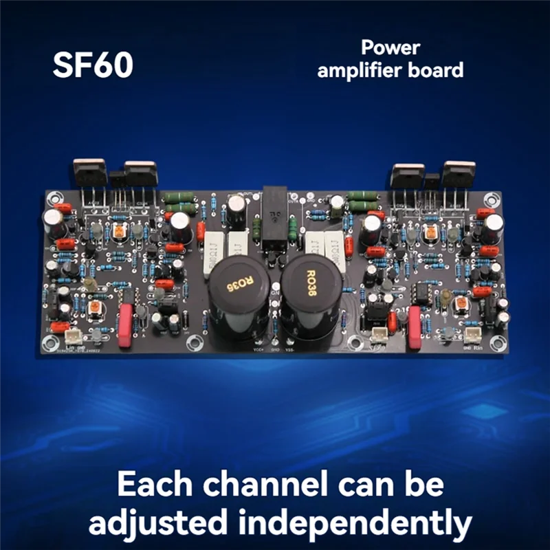 ABAC-SF60 High-Power Amplifier Board Dual Channel Fever Grade Class A/B Super Amplifier With LM3886 TDA7293
ABAC-SF60 High-Power Amplifier Board Dual Channel Fever Grade Class A/B Super Amplifier With LM3886 TDA7293
