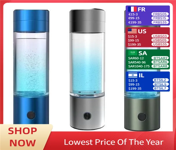 Portable H2 Water Ionizer Bottle with SPE/PEM Technology Rechargeable Hydrogen Rich Glass Hydrogen Water Bottle
Portable H2 Water Ionizer Bottle with SPE/PEM Technology Rechargeable Hydrogen Rich Glass Hydrogen Water Bottle