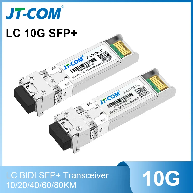 10G SR SFP+ Optic Fiber Module 20km 40km,60km,80KM LC Simplex Fiber SFP Transceiver Compatible with Cisco/Mikrotik Switch
10G SR SFP+ Optic Fiber Module 20km 40km,60km,80KM LC Simplex Fiber SFP Transceiver Compatible with Cisco/Mikrotik Switch