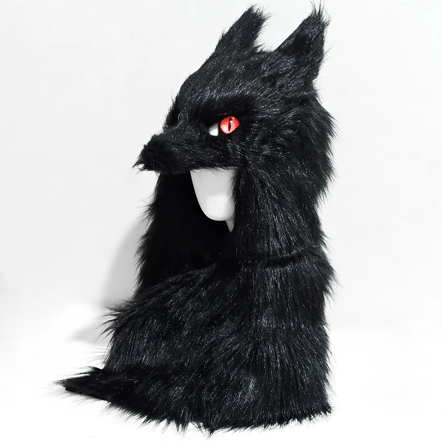 Black Wolf Ear Hat, Halloween Costume Party Cosplay Performance, Realistic Black Wolf Head Plush Mask Trendy Wolf Head Hat
Black Wolf Ear Hat, Halloween Costume Party Cosplay Performance, Realistic Black Wolf Head Plush Mask Trendy Wolf Head Hat