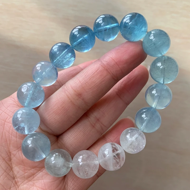 Genuine Natural Blue Aquamarine Round Beads Bracelet Jewelry 13mm Wealthy Rainbow Blue White Aquamarine Beads Women Men AAAAAAA
Genuine Natural Blue Aquamarine Round Beads Bracelet Jewelry 13mm Wealthy Rainbow Blue White Aquamarine Beads Women Men AAAAAAA
