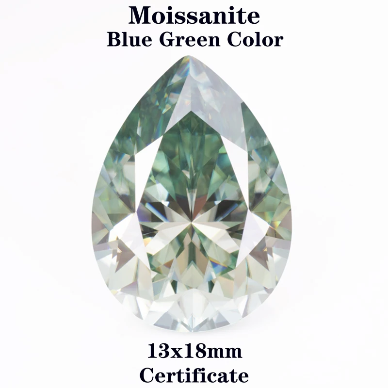 Moissanite Stone Pear Cut Blue Green Natural Color for Charms Jewelry Make DIY Ring Necklace Earrings Materials with Certificate
Moissanite Stone Pear Cut Blue Green Natural Color for Charms Jewelry Make DIY Ring Necklace Earrings Materials with Certificate