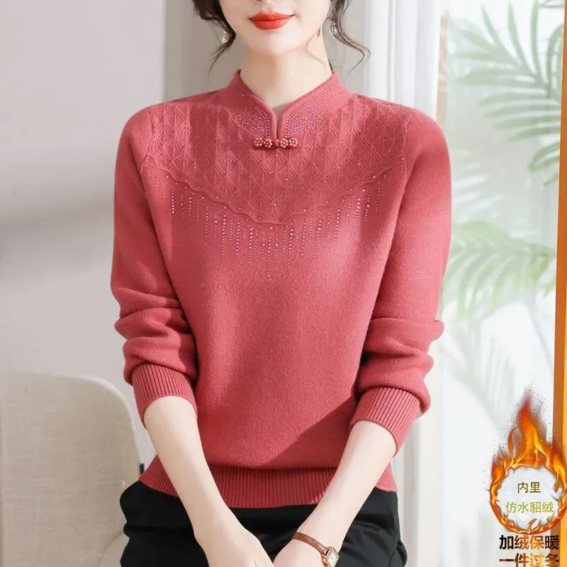 Women's Autumn and Winter New Knitted Base Shirt Half Turtleneck Plus Velvet Thickened Sweater Fashionable Top
Women's Autumn and Winter New Knitted Base Shirt Half Turtleneck Plus Velvet Thickened Sweater Fashionable Top