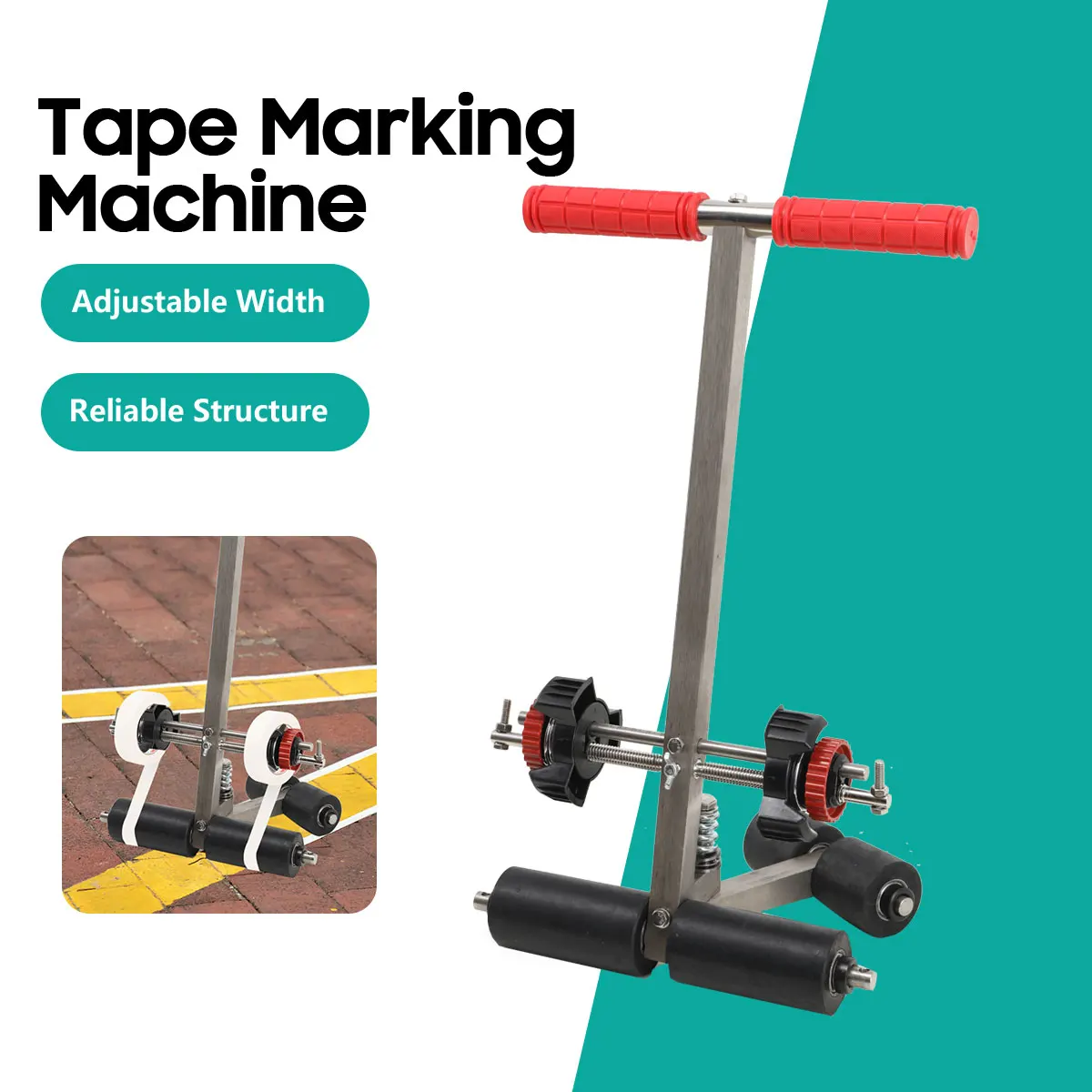 Court Line Tape Machine Hand Pushed Floor Tape Applicator Playing Field Line Striping Machines Width Adjustable
Court Line Tape Machine Hand Pushed Floor Tape Applicator Playing Field Line Striping Machines Width Adjustable