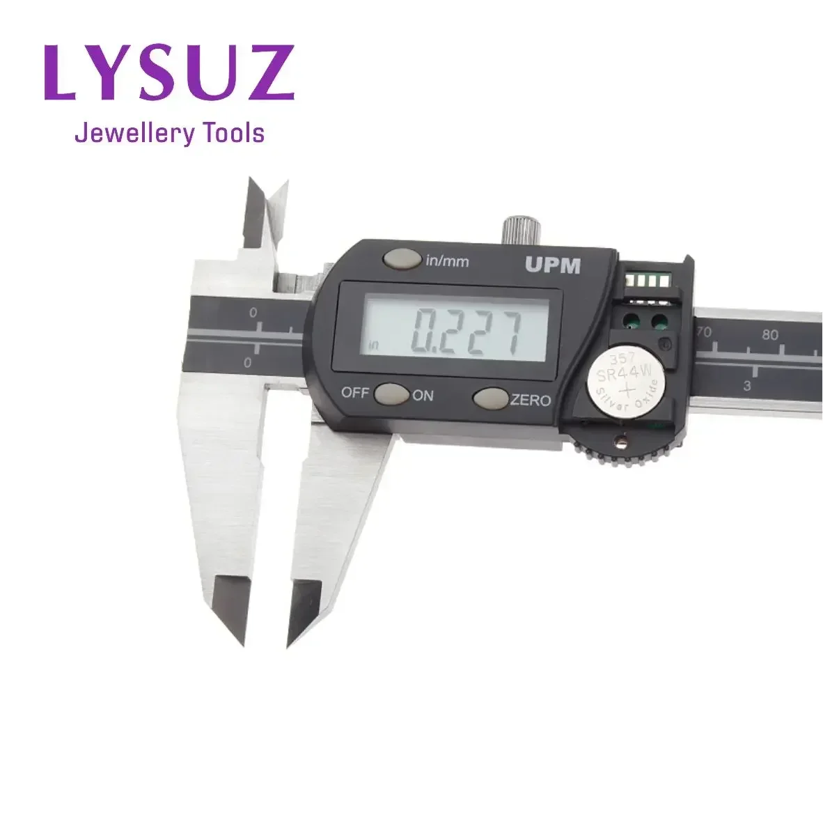 UPM Digimatic Caliper 100 MM Inches Metric Gemstone Diamond Digital Vernier Gauge Jewelry Making Measuring Tool
UPM Digimatic Caliper 100 MM Inches Metric Gemstone Diamond Digital Vernier Gauge Jewelry Making Measuring Tool