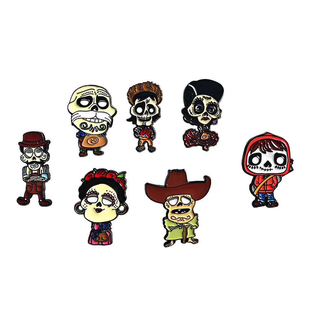 Cartoon animated movie Coco metal brooch Mexican Day of the Dead emblem special festival brooch y2k fashion toys anime cartoon
Cartoon animated movie Coco metal brooch Mexican Day of the Dead emblem special festival brooch y2k fashion toys anime cartoon