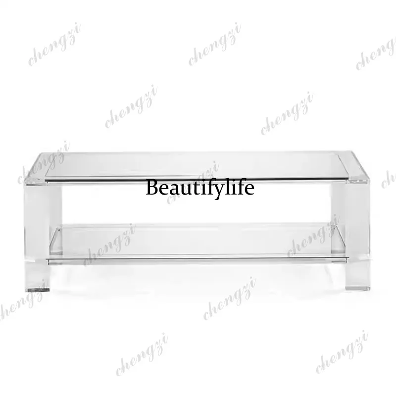 Nordic Modern Acrylic Coffee Table Double Layer Storage Crystal Clear Glass Top Minimalist Luxury Design K182
Nordic Modern Acrylic Coffee Table Double Layer Storage Crystal Clear Glass Top Minimalist Luxury Design K182