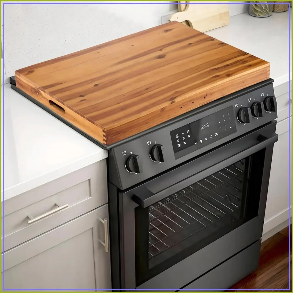 Stove Top Covers for Electric Stove 30"x22" (Outer) / 28.9"x20.8" (Inner) - Acacia Wood Noodle Board for Gas Stovetop - Sink Cover for Counter Space
Stove Top Covers for Electric Stove 30"x22" (Outer) / 28.9"x20.8" (Inner) - Acacia Wood Noodle Board for Gas Stovetop - Sink Cover for Counter Space