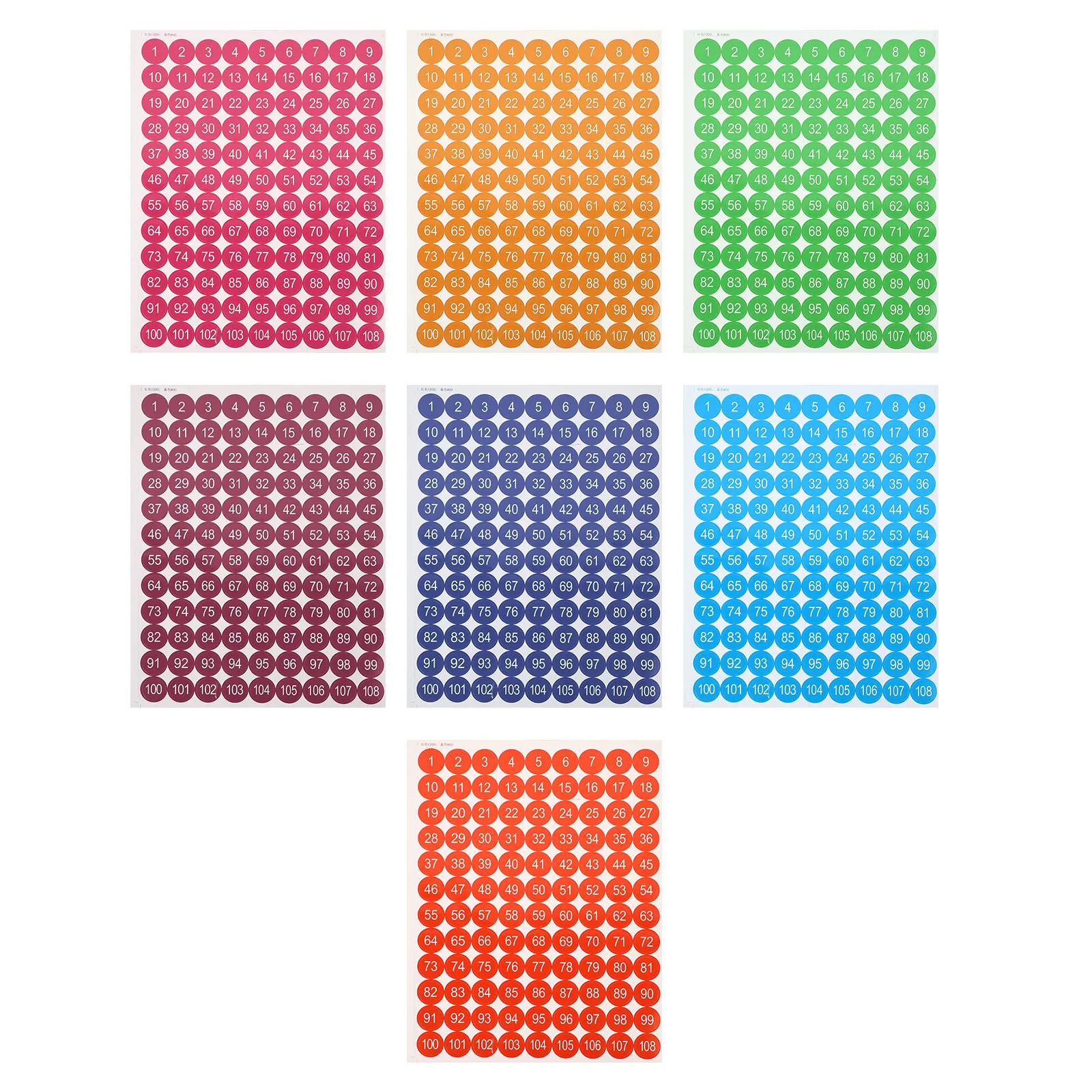 7 Sheets Serial Number Stickers Self-Adhesive Paper Round Design Removable Stickers for Home Storage Gift Number Paster
7 Sheets Serial Number Stickers Self-Adhesive Paper Round Design Removable Stickers for Home Storage Gift Number Paster