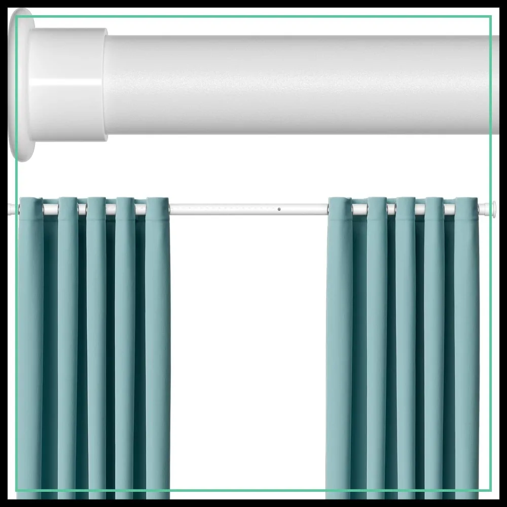 Tension Curtain Rod 43-124 Inches Extra Long White Heavy Duty Adjustable No Drilling Spring Loaded for Windows Patio Hold Up Blackout Curtains Non Slip
Tension Curtain Rod 43-124 Inches Extra Long White Heavy Duty Adjustable No Drilling Spring Loaded for Windows Patio Hold Up Blackout Curtains Non Slip