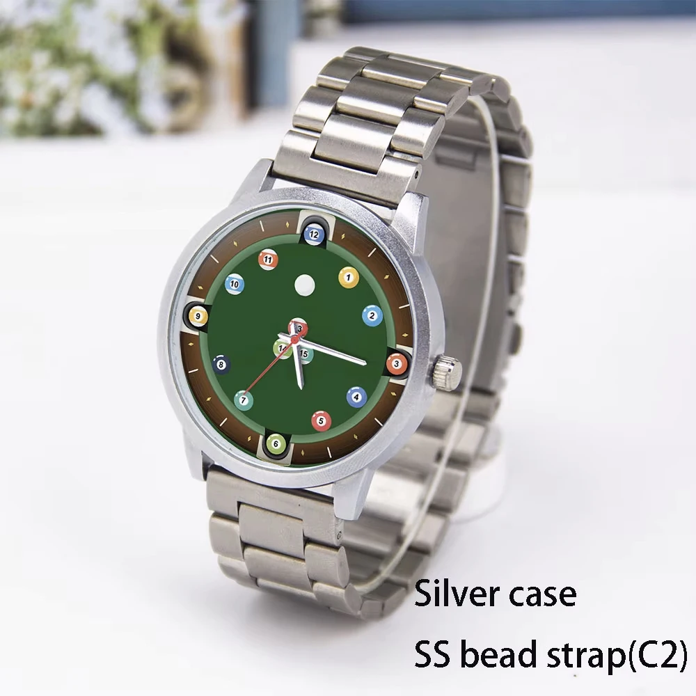 Men Billiard Snooker Element Quartz Watch Silver Black Rose Gold Metal Strap Simple Pointer Fashion Personalized Gift Wristwatch
Men Billiard Snooker Element Quartz Watch Silver Black Rose Gold Metal Strap Simple Pointer Fashion Personalized Gift Wristwatch