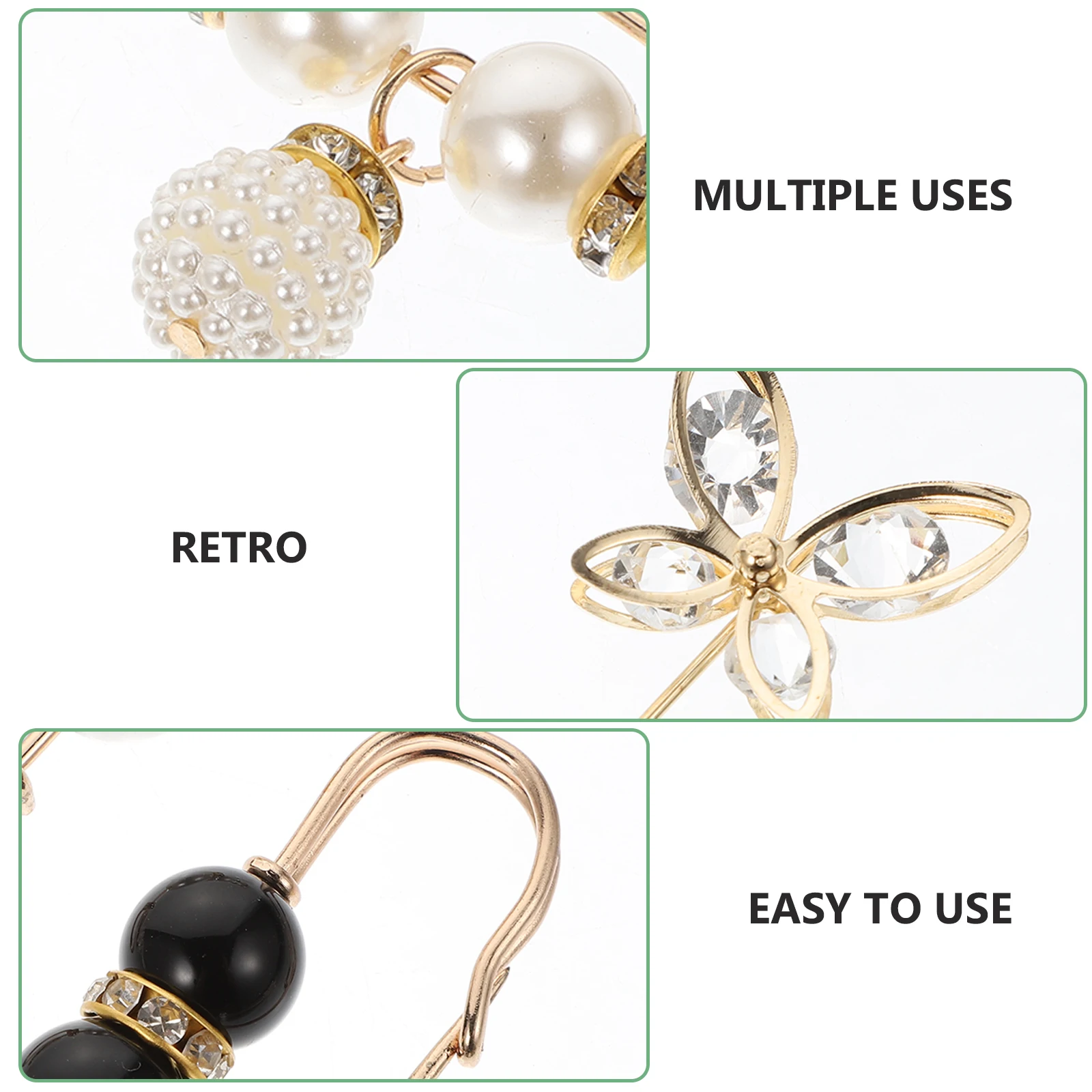 2 Sets Pearl Cufflink Brooches for Women Elegant Dress Pins Neckline Decorative Accessories Fashion Clothes Pin
2 Sets Pearl Cufflink Brooches for Women Elegant Dress Pins Neckline Decorative Accessories Fashion Clothes Pin