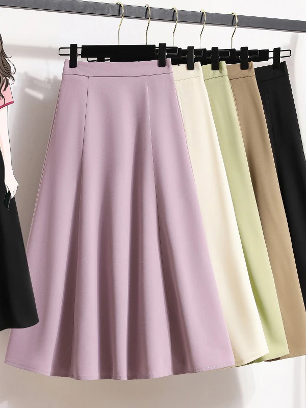 High Waist Midi Skirt Draped A-Line Umbrella Skirt Commute Korean Style Summer New Arrival plus Size Women's Fashion
High Waist Midi Skirt Draped A-Line Umbrella Skirt Commute Korean Style Summer New Arrival plus Size Women's Fashion