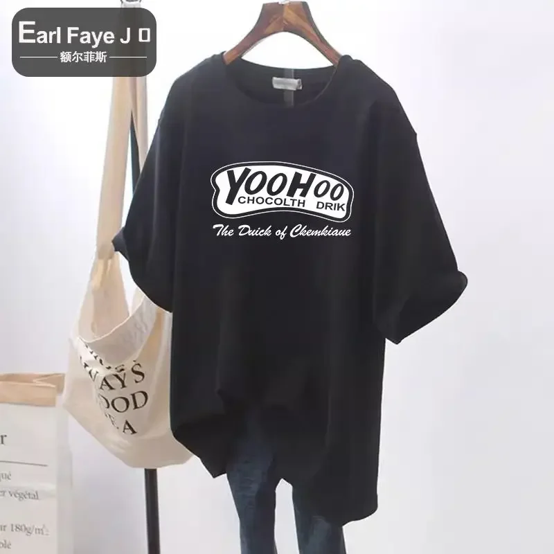Summer Letter Printed Pure Cotton Loose Casual Basics T-shirt Women Comfortable O-neck Top Tees Short Sleeve Pullover
Summer Letter Printed Pure Cotton Loose Casual Basics T-shirt Women Comfortable O-neck Top Tees Short Sleeve Pullover