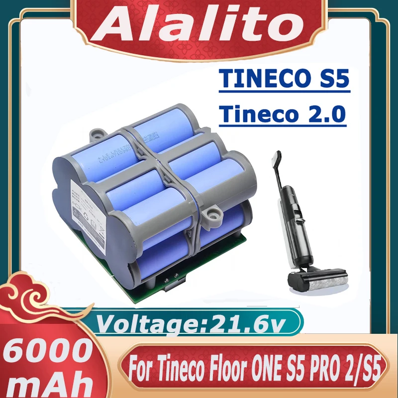 For Tineco 21.6V 6000mAh rechargeable li-ion battery For Tineco FLOOR ONE 2.0 S5 PRO 2 S5 Smart S5 Steam Floor Scrubber
For Tineco 21.6V 6000mAh rechargeable li-ion battery For Tineco FLOOR ONE 2.0 S5 PRO 2 S5 Smart S5 Steam Floor Scrubber