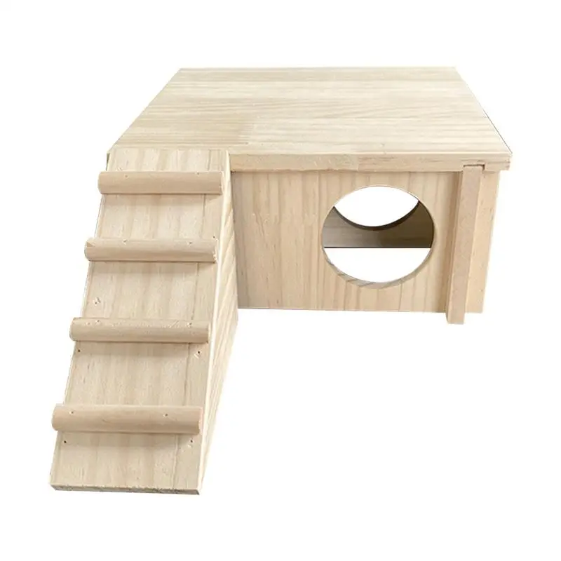 Hamster Hide Wooden Fun Slide House Habitats Decor With Climbing Ladder Cage Accessories For Interactive Foraging Setup
Hamster Hide Wooden Fun Slide House Habitats Decor With Climbing Ladder Cage Accessories For Interactive Foraging Setup