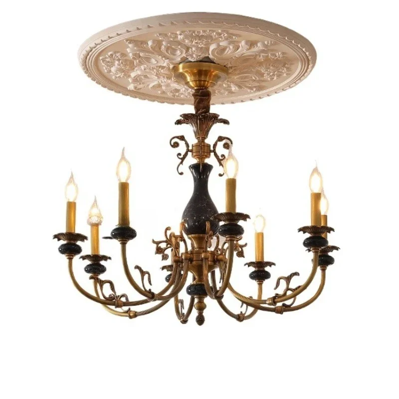 American retro living room chandelier 2025 new light French candle all copper villa dining room chandelier
American retro living room chandelier 2025 new light French candle all copper villa dining room chandelier