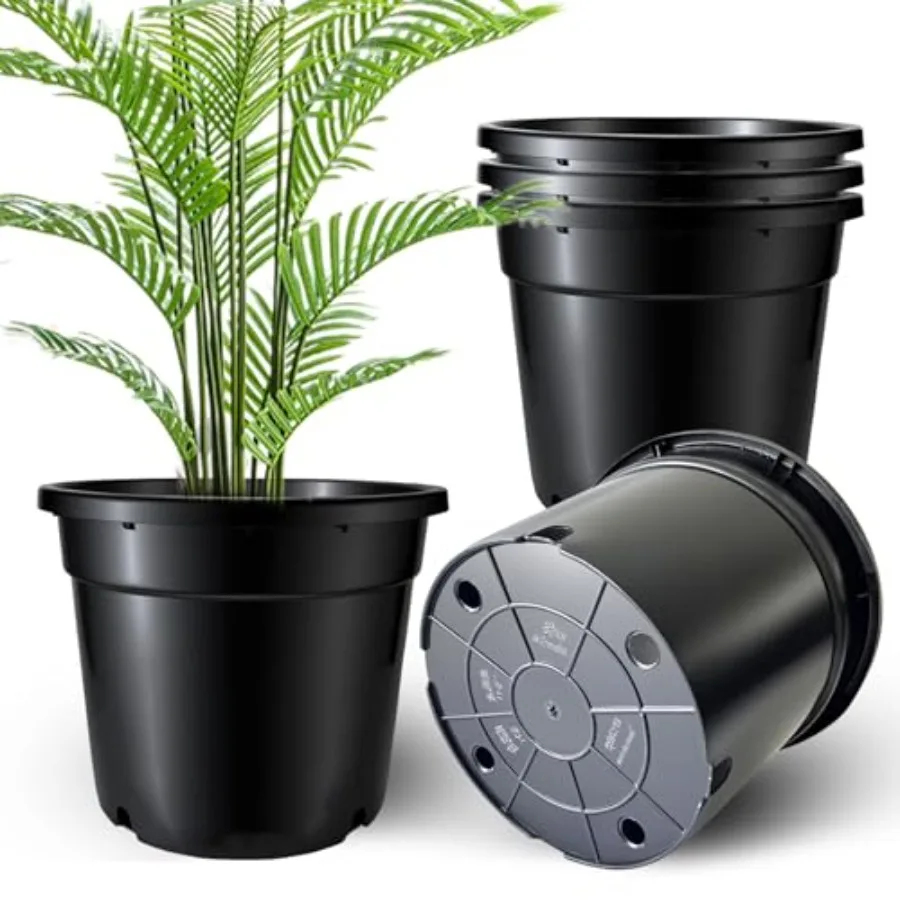 5 Gallon Pots for Plants, 5 Pack 12 Inch Round Sturdy Plastic Plant Pot Planters with Drainage Holes for Outdoor Indoor Plants,
5 Gallon Pots for Plants, 5 Pack 12 Inch Round Sturdy Plastic Plant Pot Planters with Drainage Holes for Outdoor Indoor Plants,