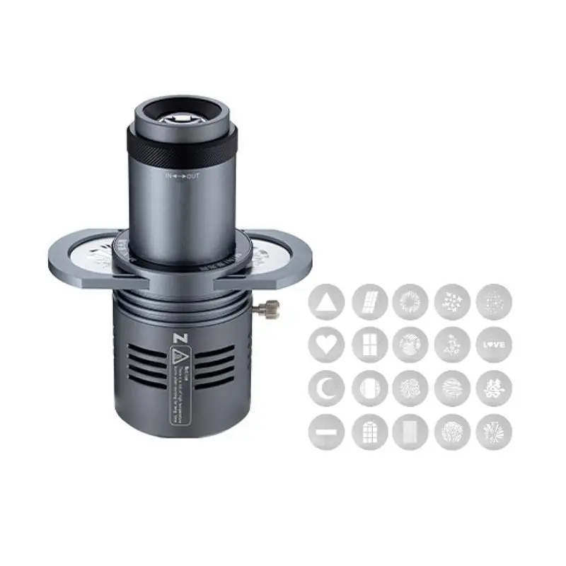 AB13-AL20 Photograph Flash Snoot Conical Lens Art Special Shaped Spotlight With Optical Lens 20 Gobos For Zhiyun Mount
AB13-AL20 Photograph Flash Snoot Conical Lens Art Special Shaped Spotlight With Optical Lens 20 Gobos For Zhiyun Mount