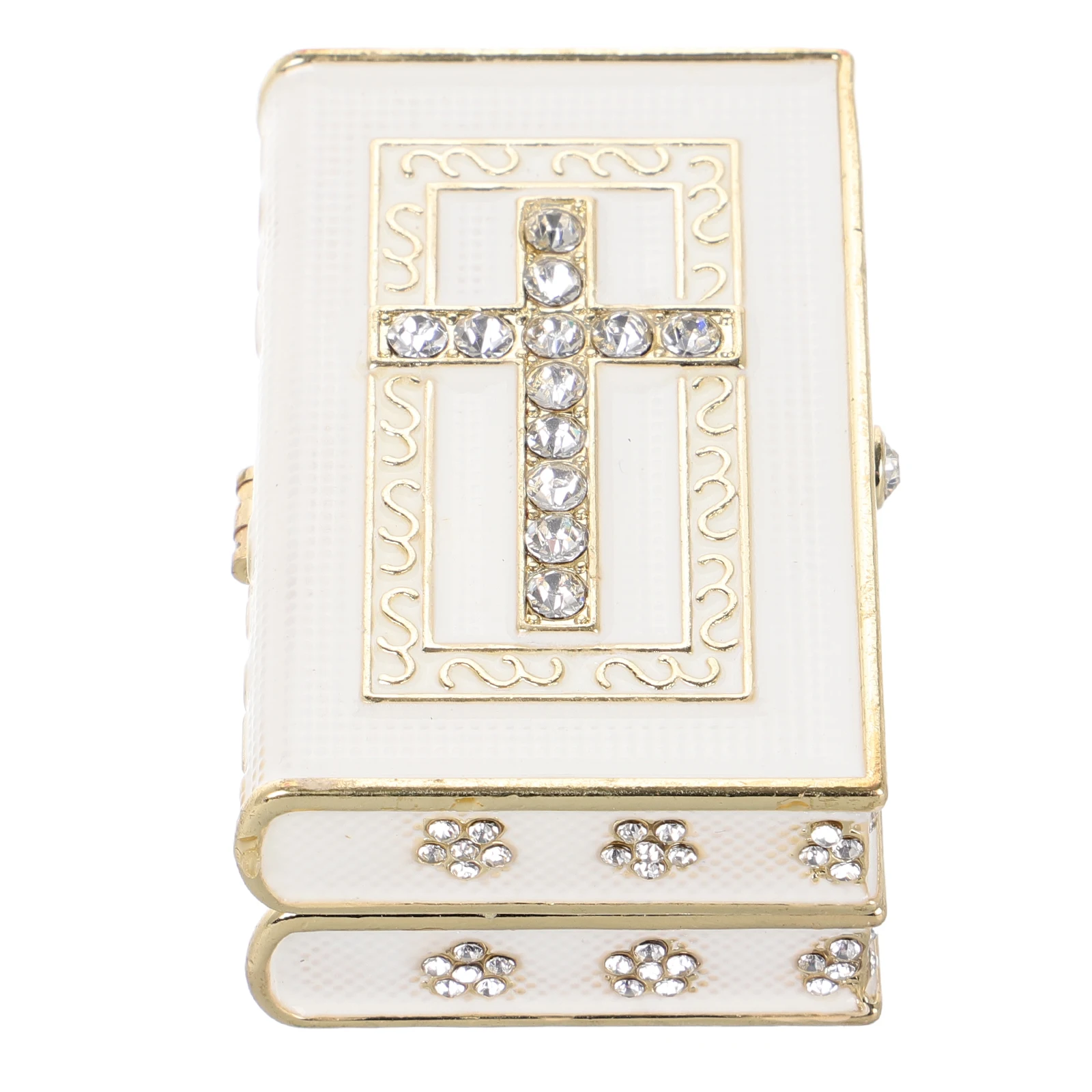 Bible Ring Box Storage Vintage Book Shaped Decorative Key Boxes Beige Alloy Jewelry Boxes Compact Size Spacious Storage
Bible Ring Box Storage Vintage Book Shaped Decorative Key Boxes Beige Alloy Jewelry Boxes Compact Size Spacious Storage