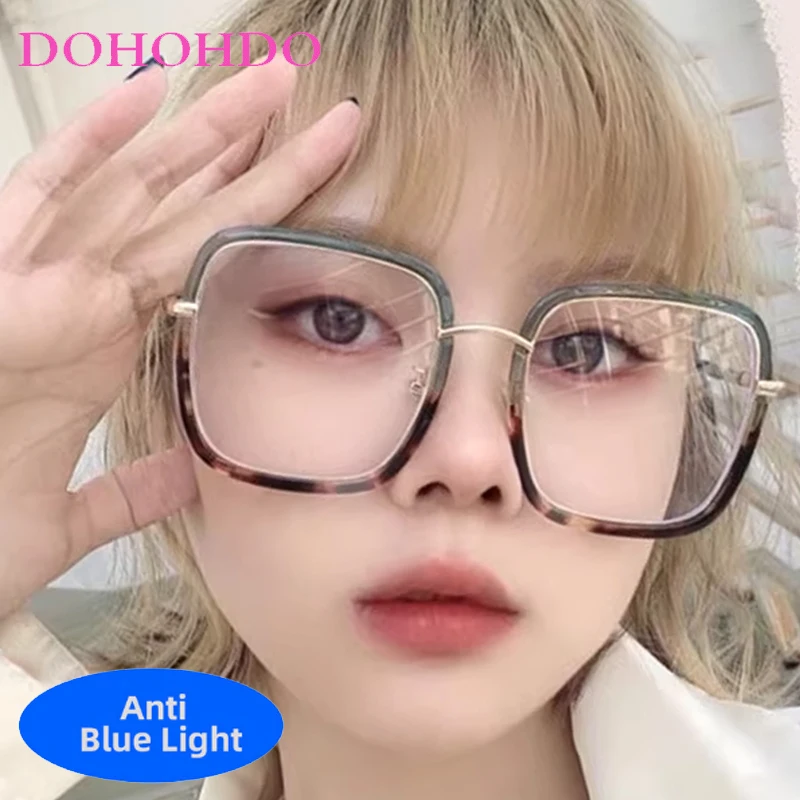 Fashion Big Frame Square Blue Light Blocking Glasses Women Trend Designer Computer Eye Protection Optical Glass For Reading Очки
Fashion Big Frame Square Blue Light Blocking Glasses Women Trend Designer Computer Eye Protection Optical Glass For Reading Очки