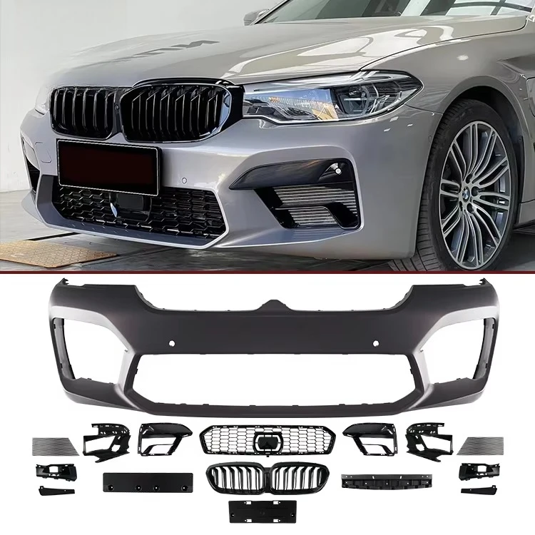 Комплект кузова в стиле M5 для BMW 5 серии G30 G38 Обновление до G30 LCI F90 M5 Стиль кузова Передний бампер с решеткой и передней губой
Комплект кузова в стиле M5 для BMW 5 серии G30 G38 Обновление до G30 LCI F90 M5 Стиль кузова Передний бампер с решеткой и передней губой