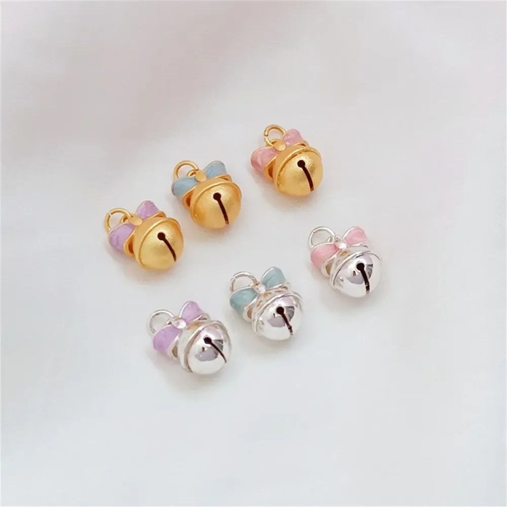 Sand Gold and Silver Oil Drip Bow Bell Pendant That Doesn't Sound, DIY Fugitive Princess Accessory
Sand Gold and Silver Oil Drip Bow Bell Pendant That Doesn't Sound, DIY Fugitive Princess Accessory