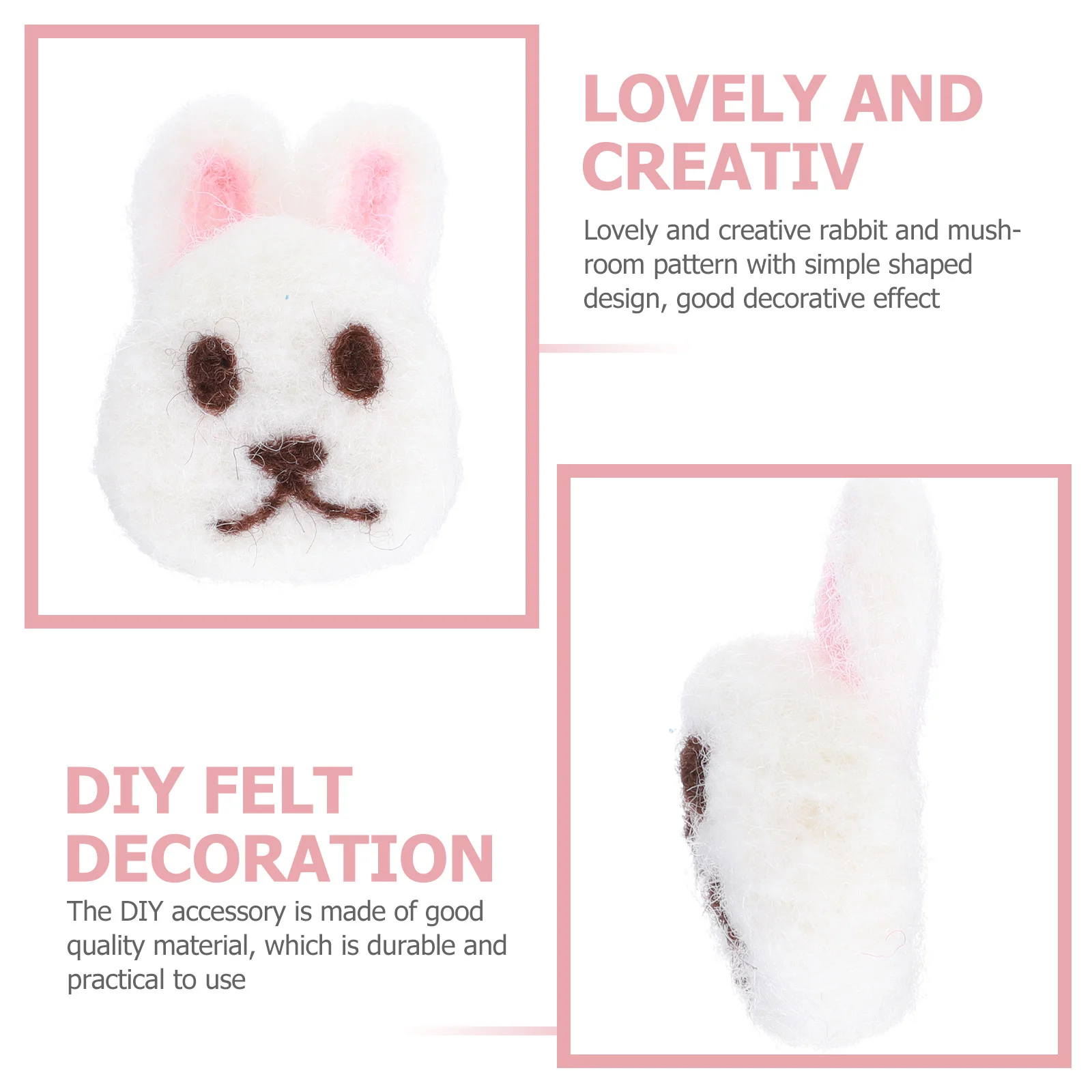 8Pcs Mushroom Rabbit Wool Felt DIY Decor Accessories Easter Themed Brooch Headdress Craft Supplies Clothes Sewing Material
8Pcs Mushroom Rabbit Wool Felt DIY Decor Accessories Easter Themed Brooch Headdress Craft Supplies Clothes Sewing Material