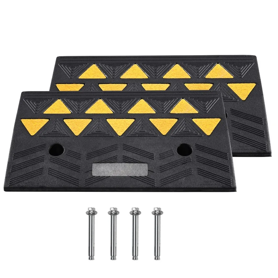 Rubber Curb Ramp 2 Pack 5 Rise Height Heavy-Duty 33069 lbs 15 T Capacity Threshold Ramps Driveway Ramps with Stable Grid Struct
Rubber Curb Ramp 2 Pack 5 Rise Height Heavy-Duty 33069 lbs 15 T Capacity Threshold Ramps Driveway Ramps with Stable Grid Struct