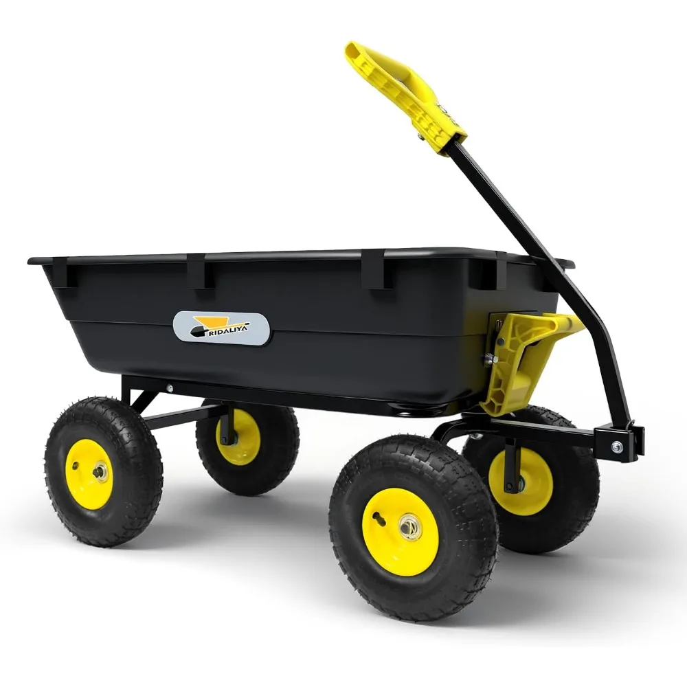 Heavy-Duty Utility Wagon with 900 lb Capacity, 5 Cu Ft Bed, 10 Pneumatic Tires, 180° Pivot Steering for Yard
Heavy-Duty Utility Wagon with 900 lb Capacity, 5 Cu Ft Bed, 10 Pneumatic Tires, 180° Pivot Steering for Yard