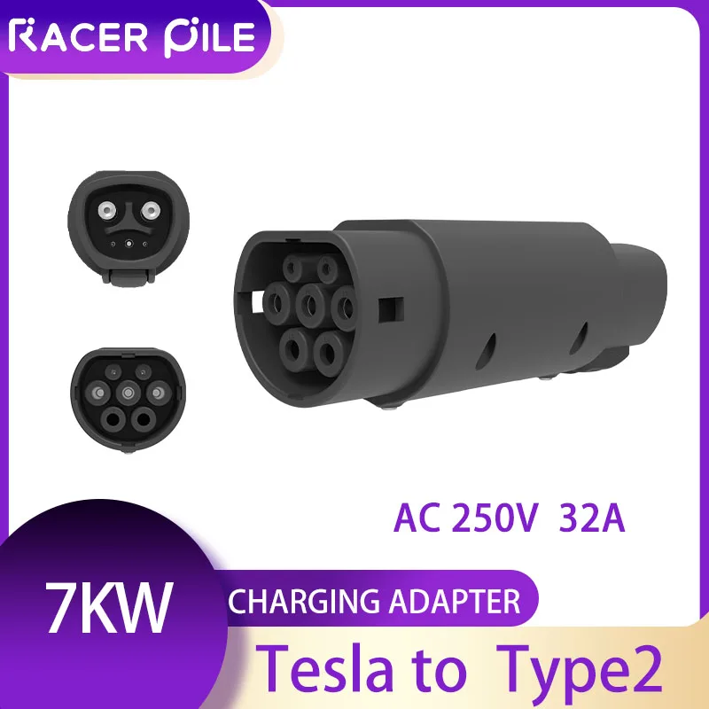RACER PILE Tesla to type2 EV адаптер для зарядки AC 250 В 7 кВт адаптер автомобильного зарядного устройства для MG4 MG5 KIA HYUNDAI
RACER PILE Tesla to type2 EV адаптер для зарядки AC 250 В 7 кВт адаптер автомобильного зарядного устройства для MG4 MG5 KIA HYUNDAI