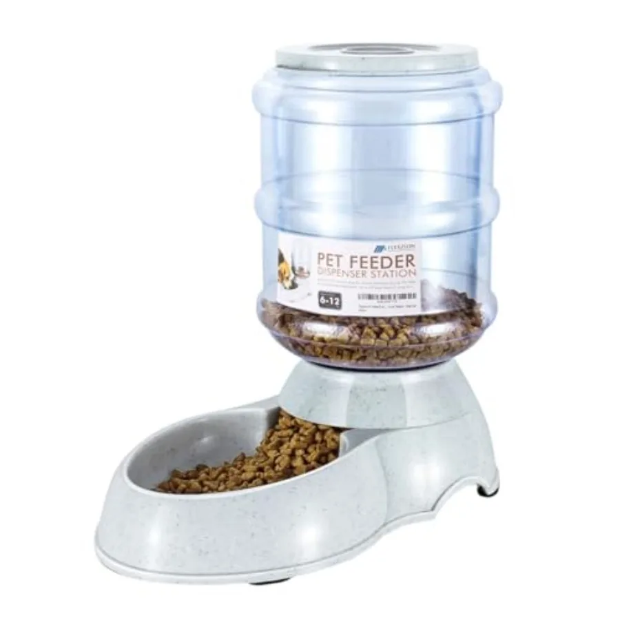 Gravity Pet Feeder for Small Medium Breed Dog Cat: 6-12 lb Dry Food Dispenser, Plastic Storage Container Bowl, Black, Automatic
Gravity Pet Feeder for Small Medium Breed Dog Cat: 6-12 lb Dry Food Dispenser, Plastic Storage Container Bowl, Black, Automatic