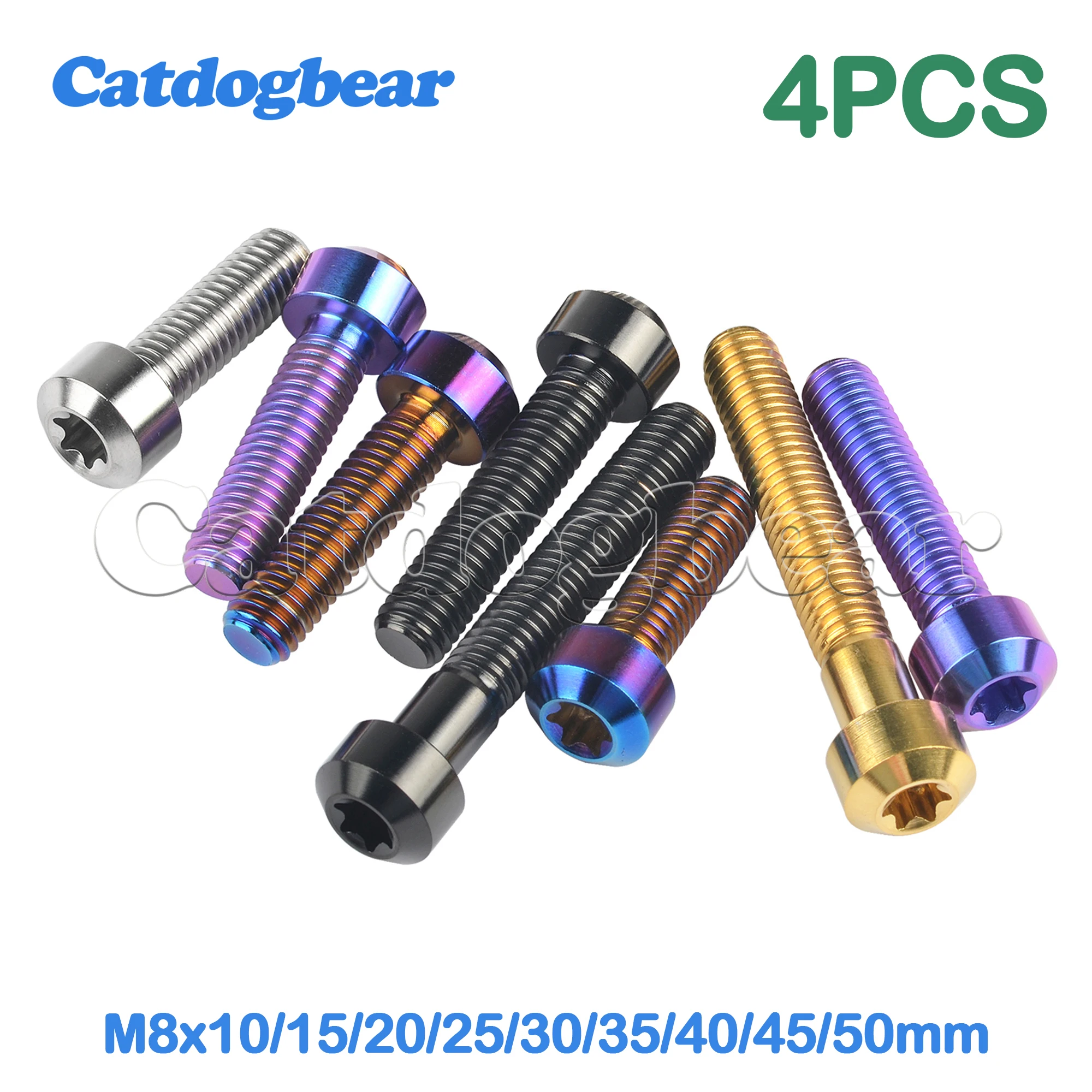 Catdogbear 4PCS Titanium Bolt M8x10 15 20 25 30 35 40 45 50mm Torx T40 Screw Parts for Motorcycle Car Modification Parts
Catdogbear 4PCS Titanium Bolt M8x10 15 20 25 30 35 40 45 50mm Torx T40 Screw Parts for Motorcycle Car Modification Parts