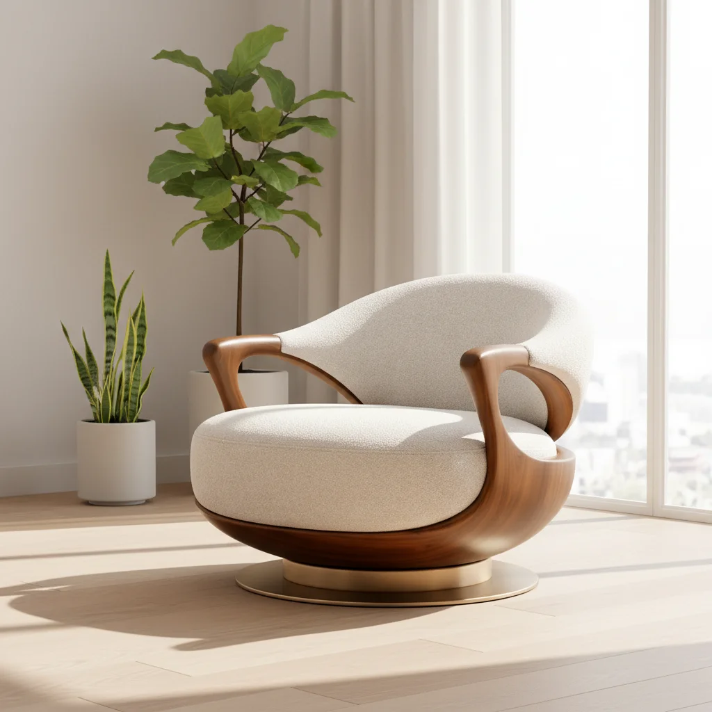 #Modern Reclining Swivel Accent Chair-Wooden Frame Gold Base Eco-Friendly Durable Cream Velvet
#Modern Reclining Swivel Accent Chair-Wooden Frame Gold Base Eco-Friendly Durable Cream Velvet