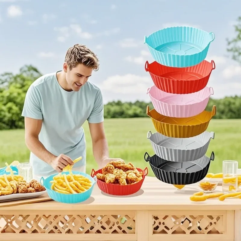 Silicone Baking Pans for Air Fryer, Kitchen Accessories Set, Non-Stick Cake Molds, Pastry Tools, Home Baking Gadgets, Airfryer
Silicone Baking Pans for Air Fryer, Kitchen Accessories Set, Non-Stick Cake Molds, Pastry Tools, Home Baking Gadgets, Airfryer