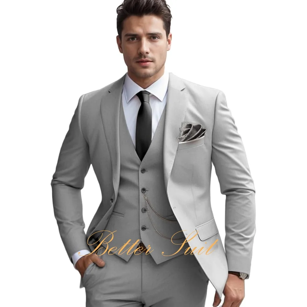 Formal Men's Suit Slim Fit 3 Piece Suits for Men Regular Fit Solid Blazer Business Wedding Prom Tuxedo Set
Formal Men's Suit Slim Fit 3 Piece Suits for Men Regular Fit Solid Blazer Business Wedding Prom Tuxedo Set