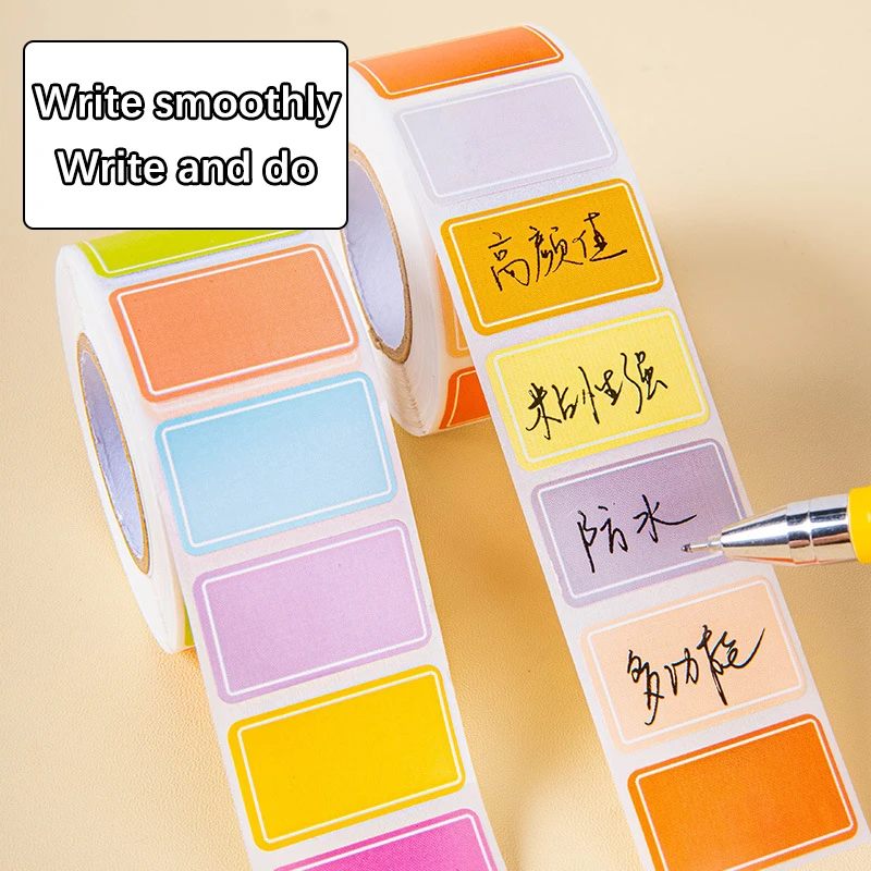 500Pcs Durable Waterproof Blank Tag Sticker Colourful Self-adhesive Label Adhesive Stickers Stationery Rectangle Name Sticker
500Pcs Durable Waterproof Blank Tag Sticker Colourful Self-adhesive Label Adhesive Stickers Stationery Rectangle Name Sticker