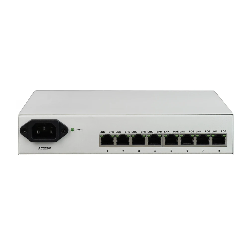 Сетевой коммутатор по лучшей цене, 8-портовый коммутатор Ethernet POE 10/100M
Сетевой коммутатор по лучшей цене, 8-портовый коммутатор Ethernet POE 10/100M