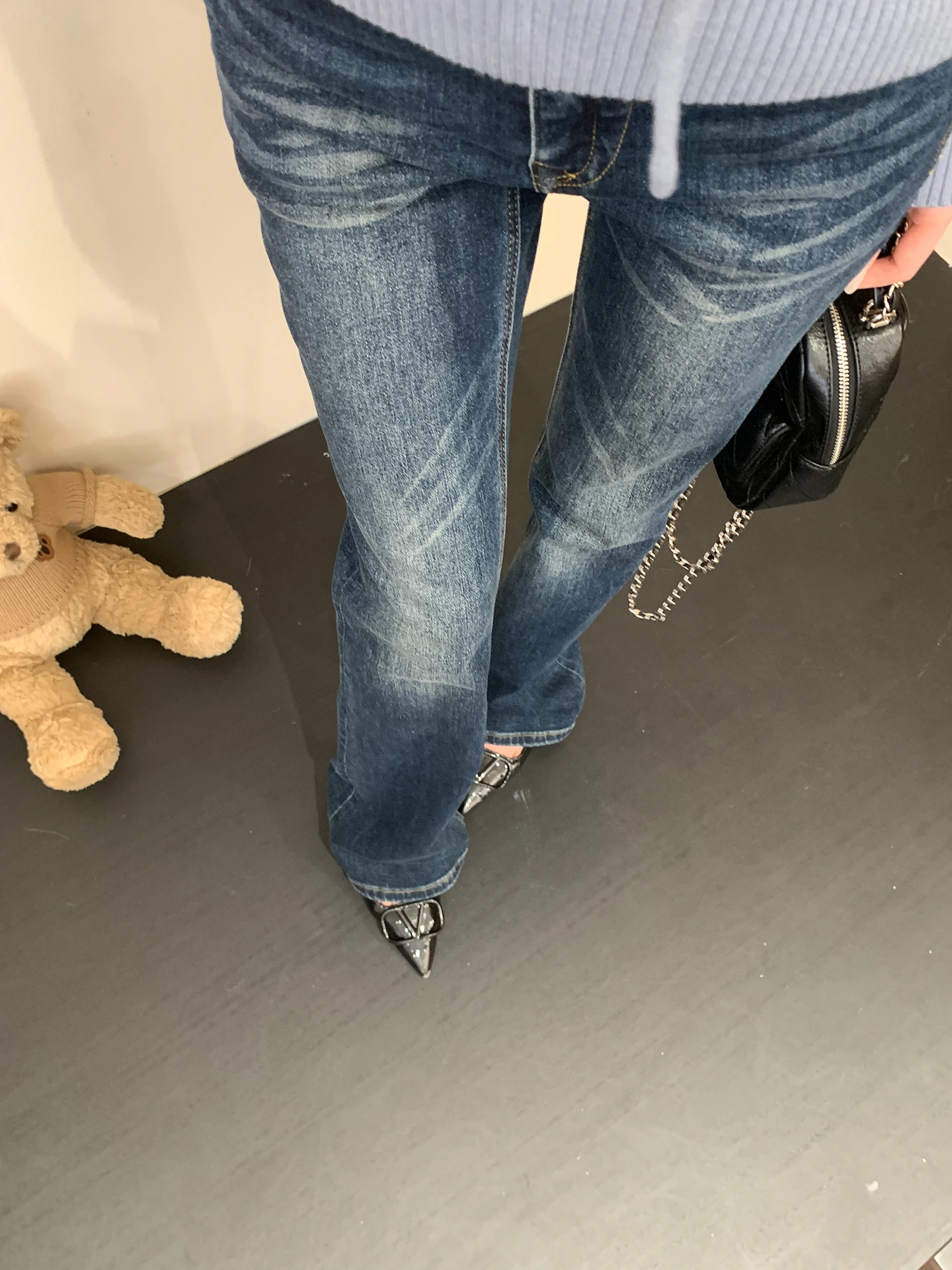 Low Waist Bell Bot Denim Jeans for Women Blue Casual Straight Leg High Waist Zipper Other Material Ladies Faion Spring
Low Waist Bell Bot Denim Jeans for Women Blue Casual Straight Leg High Waist Zipper Other Material Ladies Faion Spring