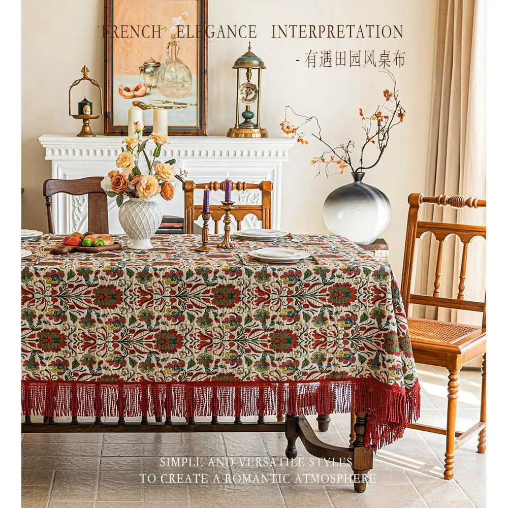 Premium French pastoral atmosphere dining table cover coffee table tablecloth
Premium French pastoral atmosphere dining table cover coffee table tablecloth