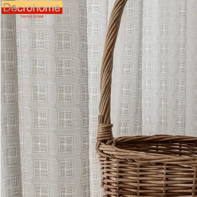 Japanese-style Thickened Jacquard Tulle Window Curtains for Living Room Bedroom Dining Modem Simple Partition Door Decor Drapes
Japanese-style Thickened Jacquard Tulle Window Curtains for Living Room Bedroom Dining Modem Simple Partition Door Decor Drapes