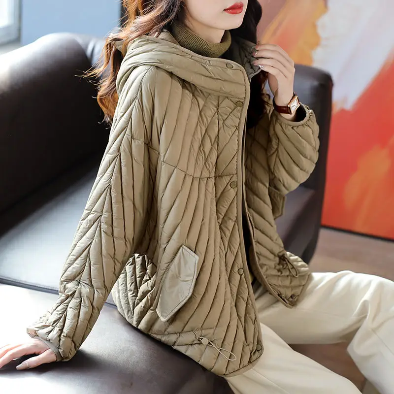 Warm White Du down Puffer Jaet Thin Lightweight Hooded Loose Sle Faionable Korean Version Commute Sle Polyester Fiber
Warm White Du down Puffer Jaet Thin Lightweight Hooded Loose Sle Faionable Korean Version Commute Sle Polyester Fiber