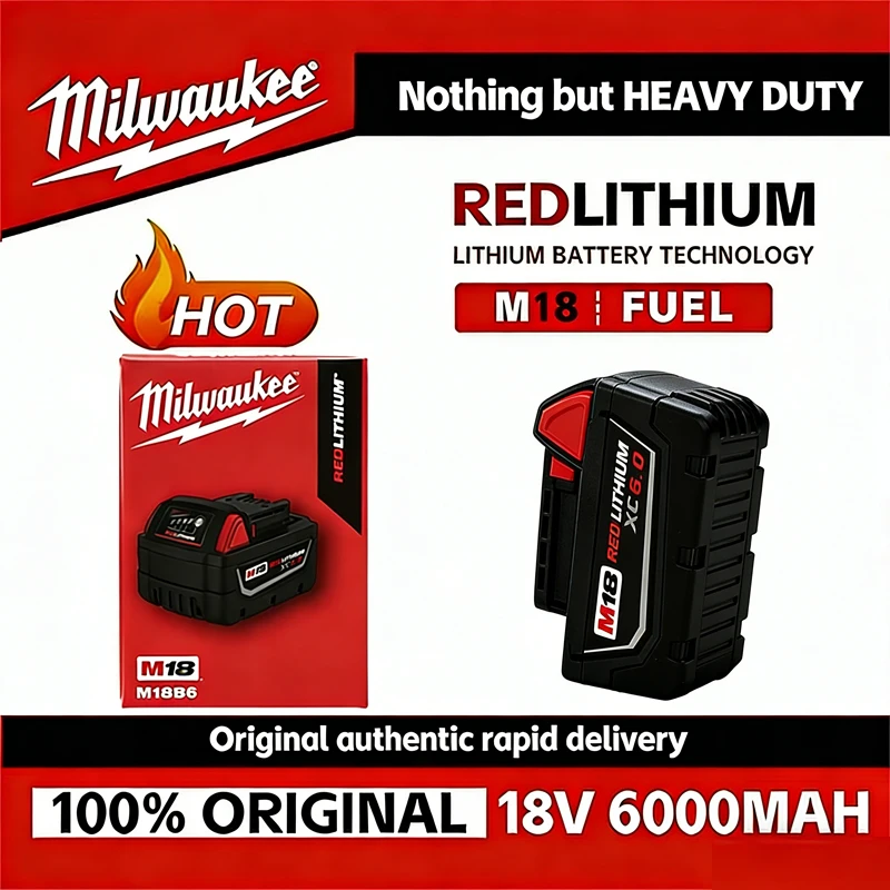 Milwaukee Battery M18 18V 6.0Ah 9.0Ah 12.0Ah Replacement Lithium Battery for Milwaukee M18 48-11-1815 48-11-1850 2604-22 Battery
Milwaukee Battery M18 18V 6.0Ah 9.0Ah 12.0Ah Replacement Lithium Battery for Milwaukee M18 48-11-1815 48-11-1850 2604-22 Battery
