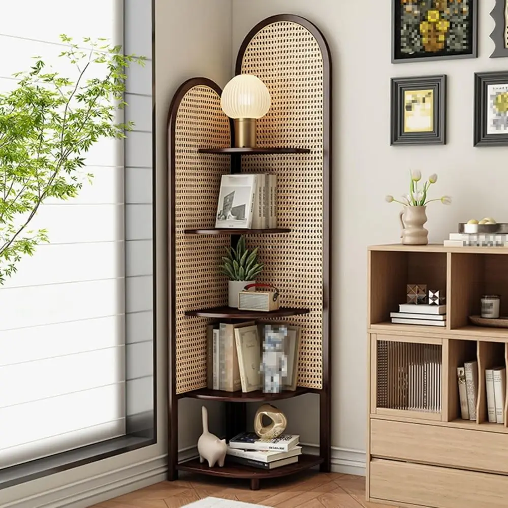 Винтажная бамбуковая 5-ярусная угловая книжная полка - напольная подставка для растений в индустриальном стиле для компактных помещений
Винтажная бамбуковая 5-ярусная угловая книжная полка - напольная подставка для растений в индустриальном стиле для компактных помещений