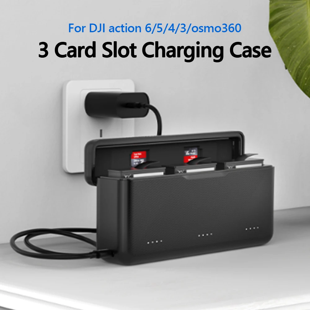 TELESIN 18W PD Fast Charging Case for DJI OSMO 360 / DJI Action 5 Pro Accessories 3 Slot Quick Charger with TF Cards Storage
TELESIN 18W PD Fast Charging Case for DJI OSMO 360 / DJI Action 5 Pro Accessories 3 Slot Quick Charger with TF Cards Storage